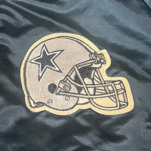 Vintage Chalk Line L Dallas Cowboys Starter Style Spellout Jacket EUC Rare! - Picture 6 of 10
